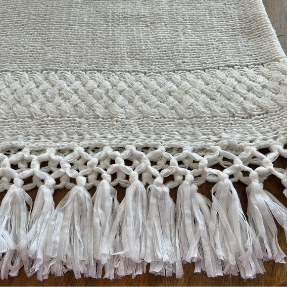 Lily Pulitzer Limon Knit Crochet Sleeveless Sweater Tank Top Fringe Tassels Ivo… - Picture 7 of 16